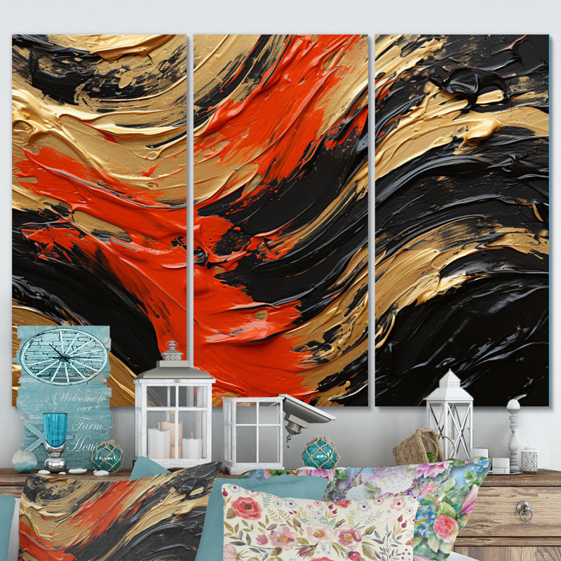 Design Art Zebra Stripes Modern Metal Wall Art Living Room Set Wayfair